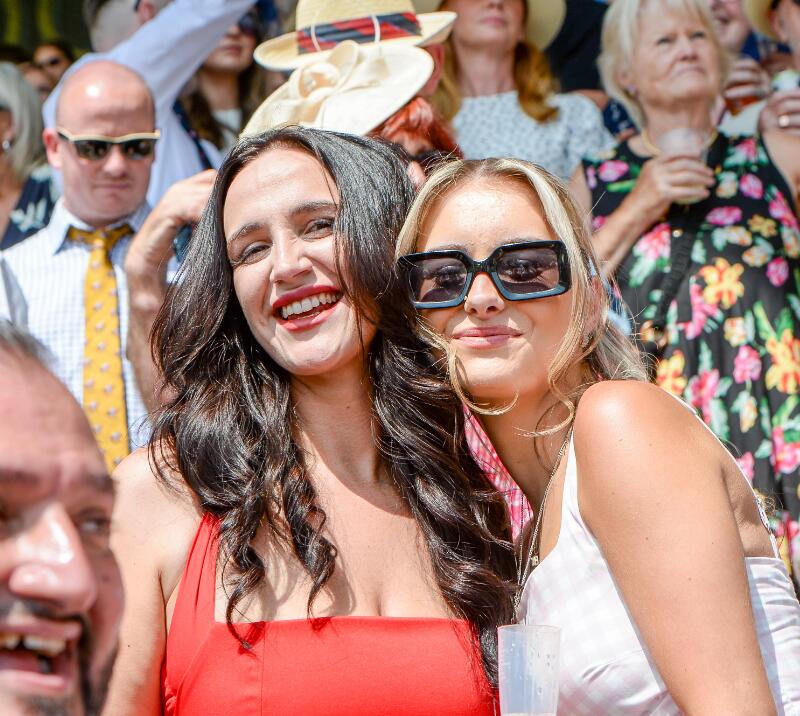 Two young race goers at Uttoxeter Racecourse
