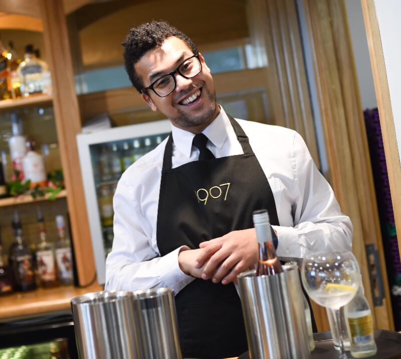 A very happy member of staff at Uttoxeter Racecourse